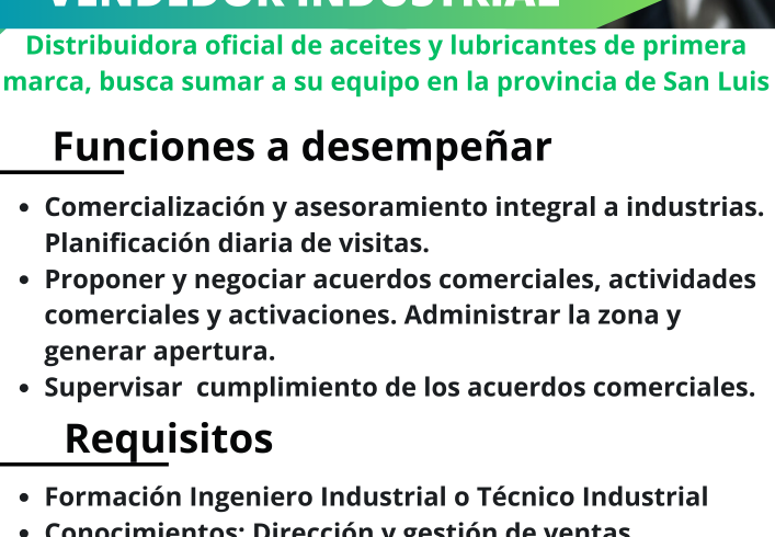 vendedor Ind. San luis vendedor Ind. San luis